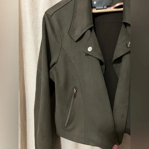 Anthropologie Sueded Moto Jacket L - Picture 11 of 12